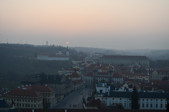 View of Prague from the castle